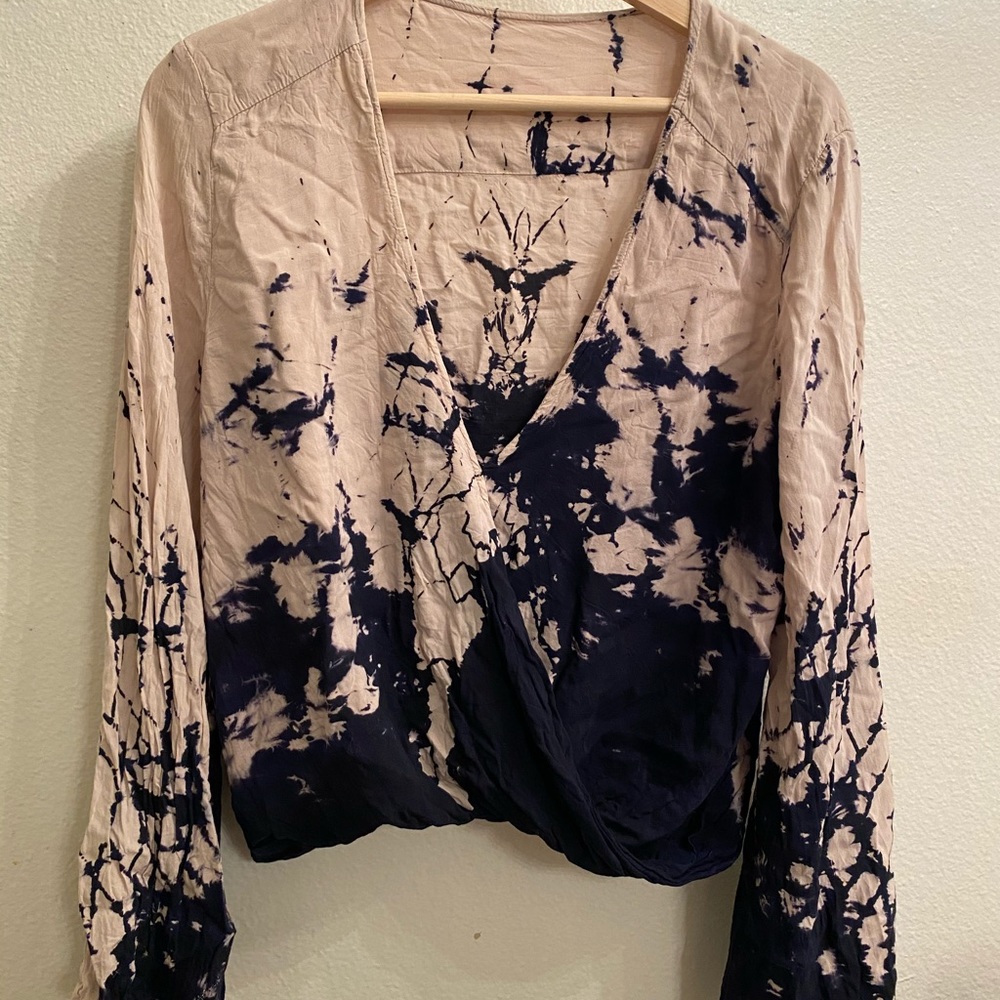 Blue life tie dye long sleeve